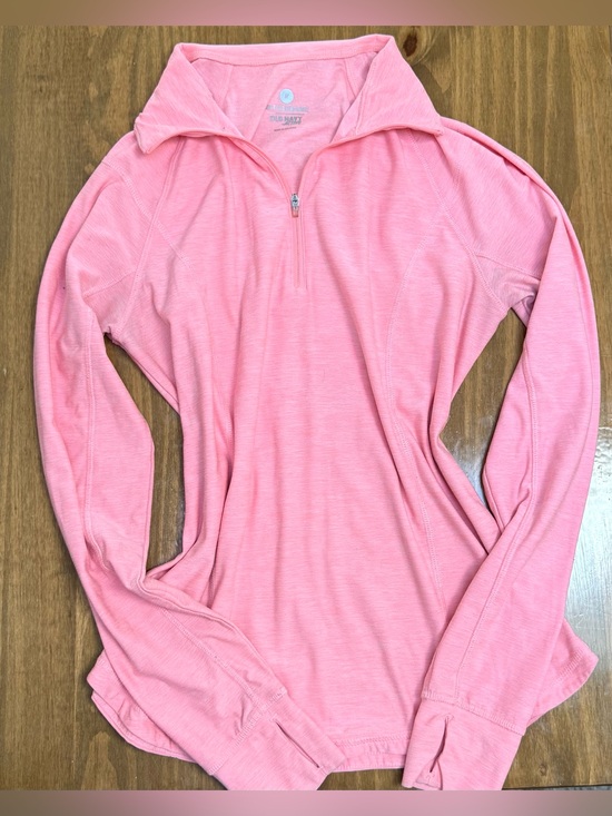 Old Navy Tops - OLD NAVY Women's Pink Quarter-Zip Pullover Top Size Medium